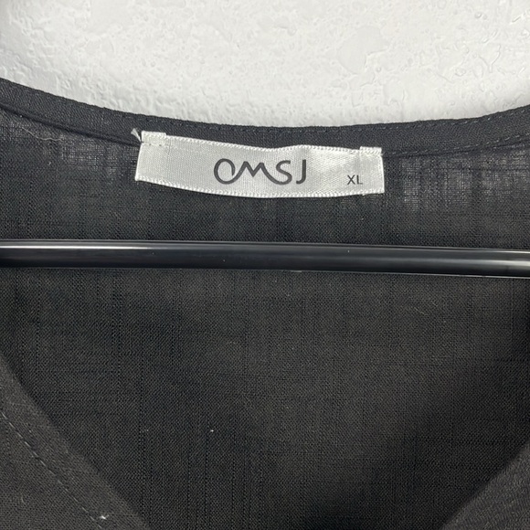 MSJ Women’s Black Flutter Sleeve Dress Ruffle Hem Cotton Casual Sz XL  Vacay - Picture 3 of 9